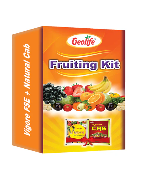 Geolife Fruiting Kit - Fruit Size & Quality Booster (Vigore FSE + Natural CaB)-Kisanjeevan
