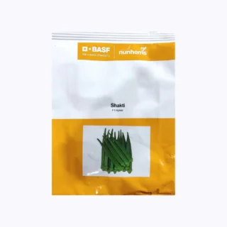 Shakti Bhendi (Okra) Seeds - Dark Green, Pentagonal, High Yield -Kisanjeevan