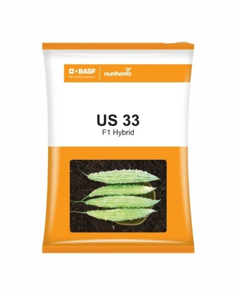 US 33 Bitter Gourd Seeds - White, Strong Vines, High Yield-Kisanjeevan